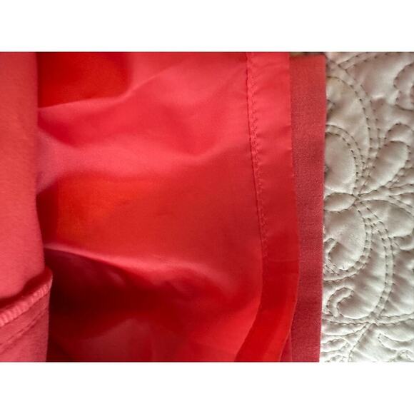 Calvin Klein Size 6 Ruffle Church Scuba Sheath Dress Peach Business Corporate - Picture 12 of 13
